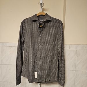 MICHAEL KORS men long sleeves slim fit  shirt.  Medium  34/35